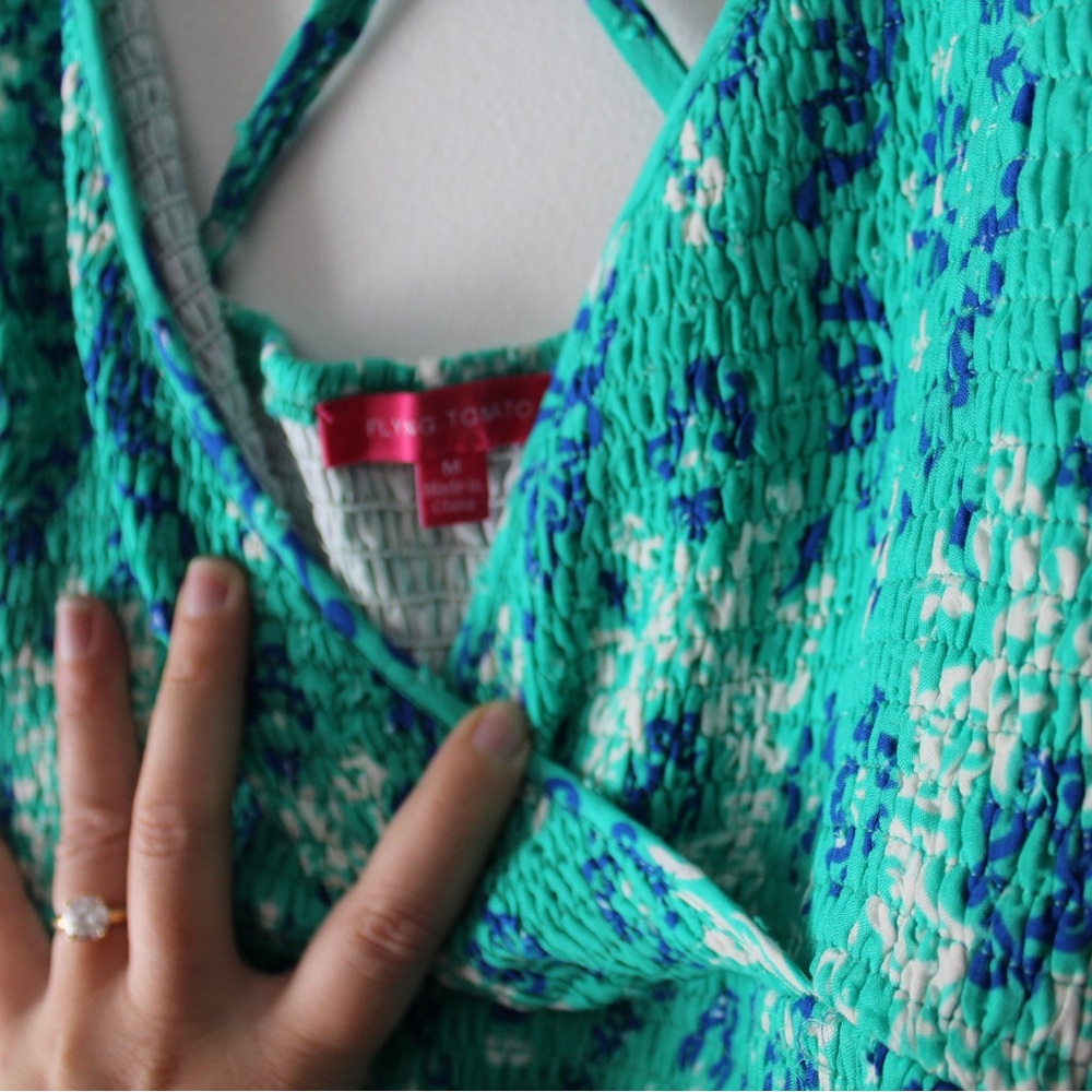 Flying Tomato Teal and Navy Midi Dress - Picture 3 of 3